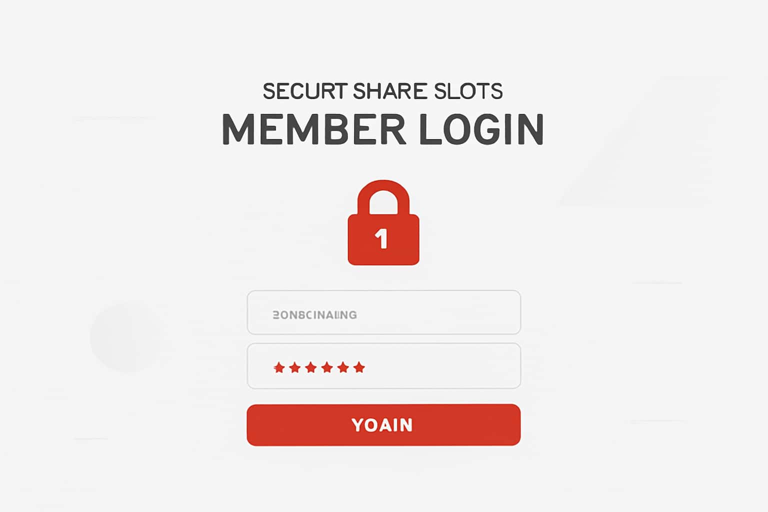Secure Share Slots Member Login Interface