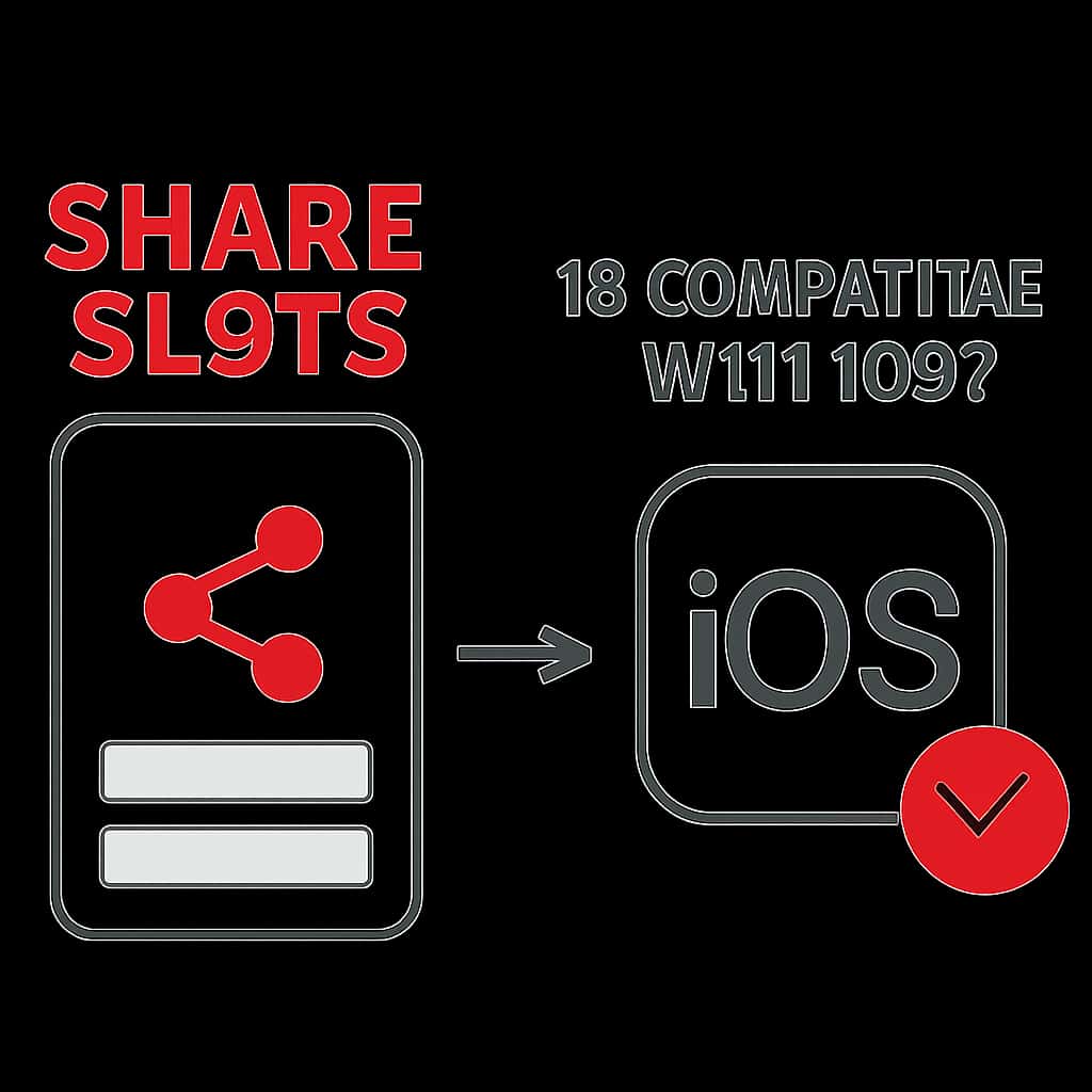 Illustration about Share Slots iOS compatibility.