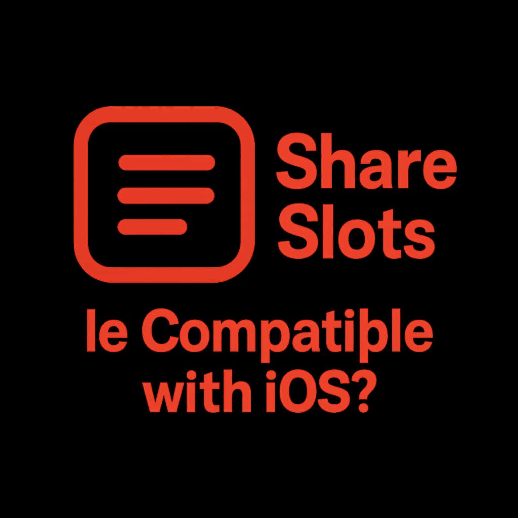 Icon depicting Share Slots and its compatibility with iOS.