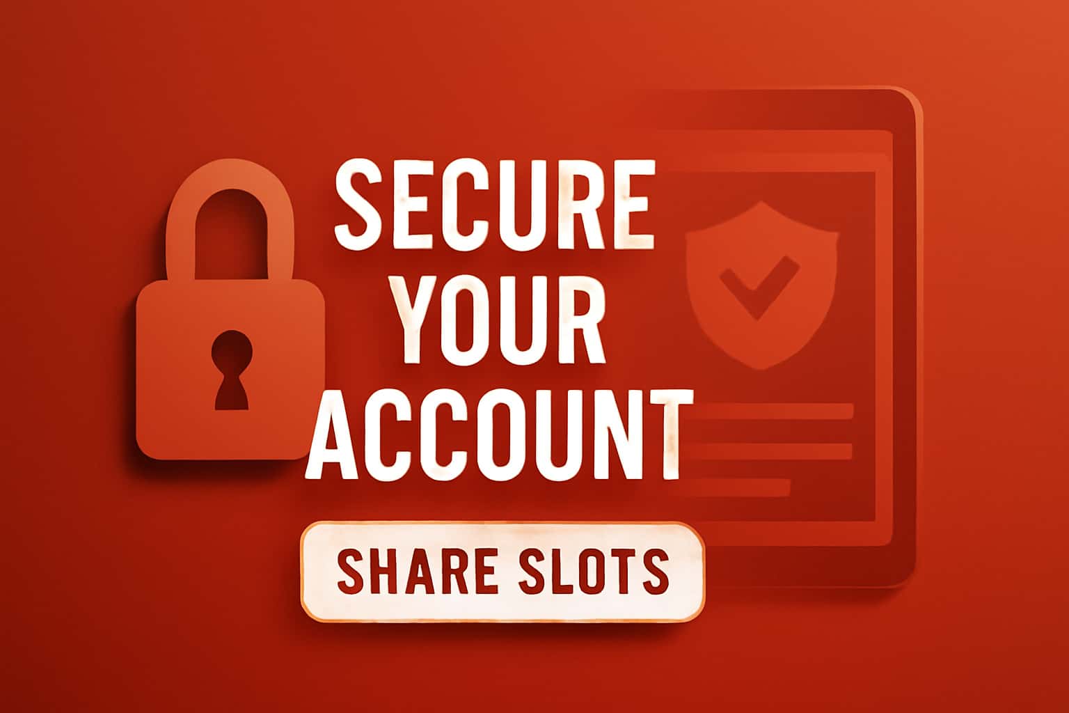 Informational scene promoting the security of your Share Slots account.