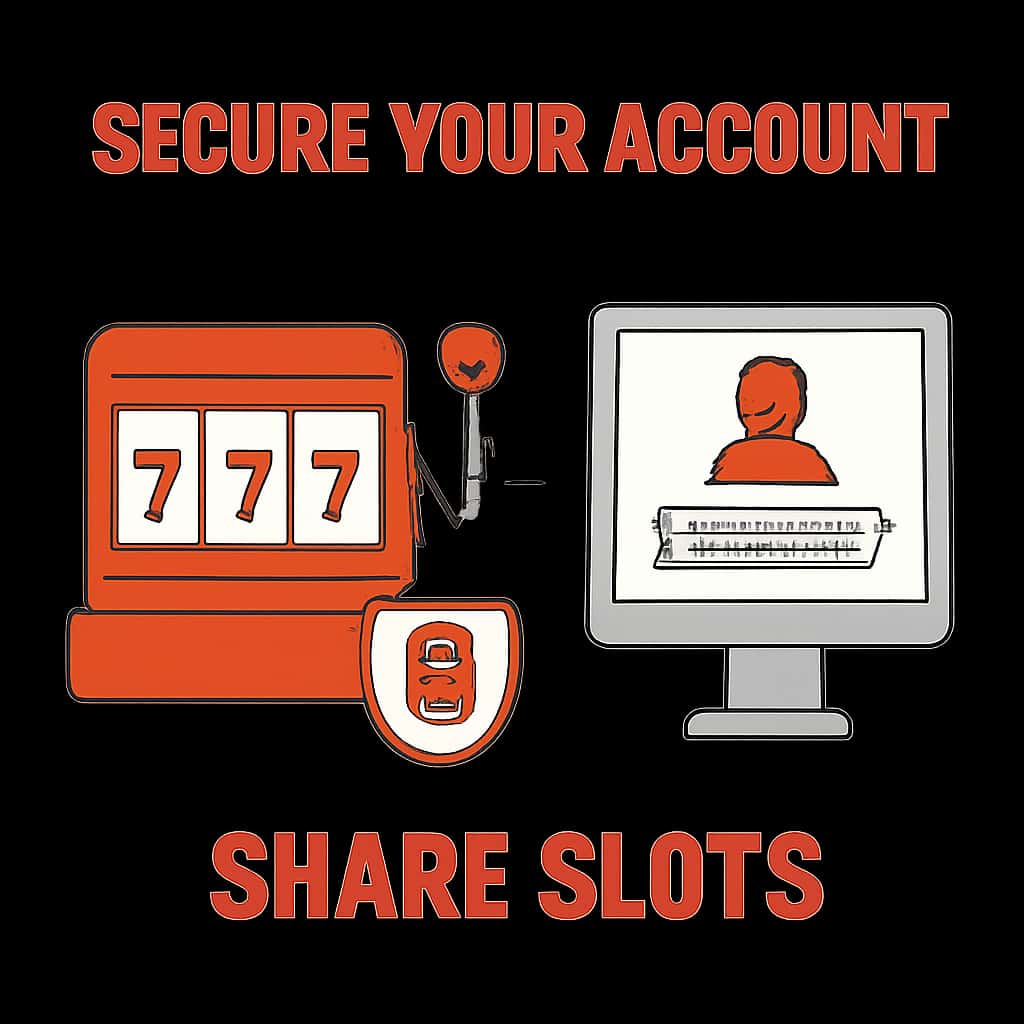 Educational diagram about securing your Share Slots account.