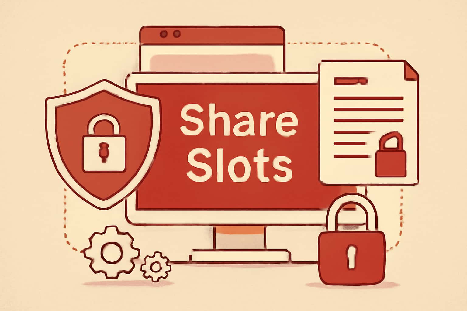 An informative visual representation of securing Share Slots data, highlighting the importance of data security.