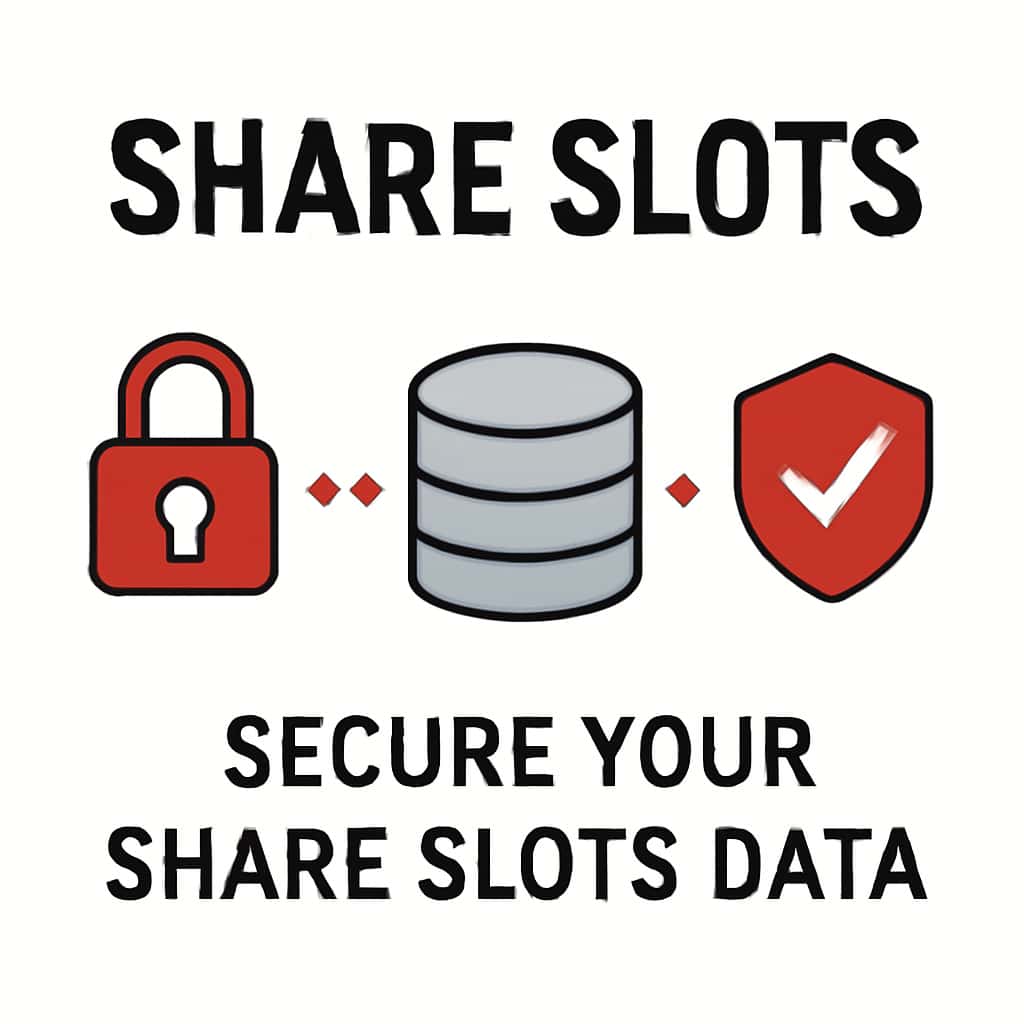 An educational diagram detailing steps to secure Share Slots data.