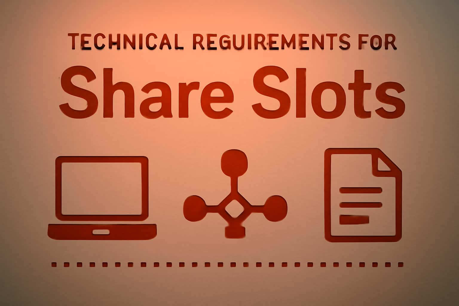 Information scene representing the technical requirements for the Share Slots app.